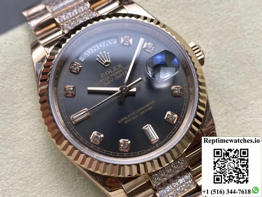 Rolex Day-Date M128235-0051 8+ Factory Diamond Dial