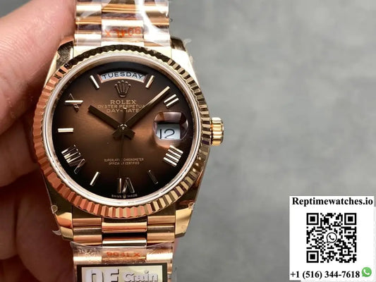 Rolex Day-Date m128235-0075 QF Factory Rose Gold Case