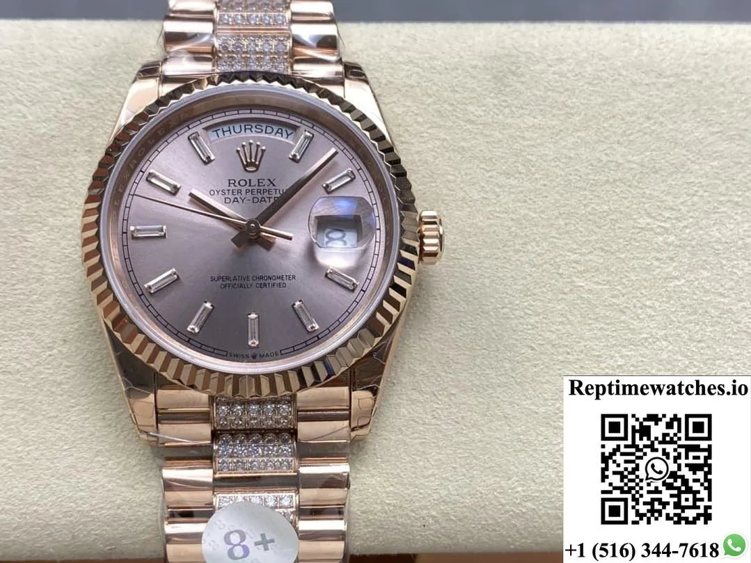 Rolex Day-Date M128235-0088 8+ Factory Screw-In Crown-Rep Time Watches