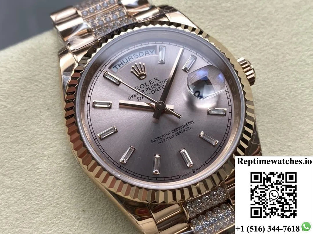 Rolex Day-Date M128235-0088 8+ Factory Screw-In Crown-Rep Time Watches