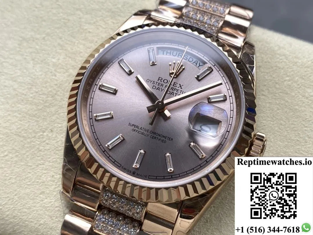 Rolex Day-Date M128235-0088 8+ Factory Screw-In Crown-Rep Time Watches