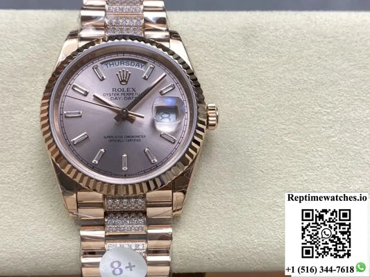 Rolex Day-Date M128235-0088 8+ Factory Screw-In Crown