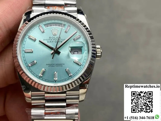 Rolex Day-Date m128236-0009 QF Factory Ice Blue Dial