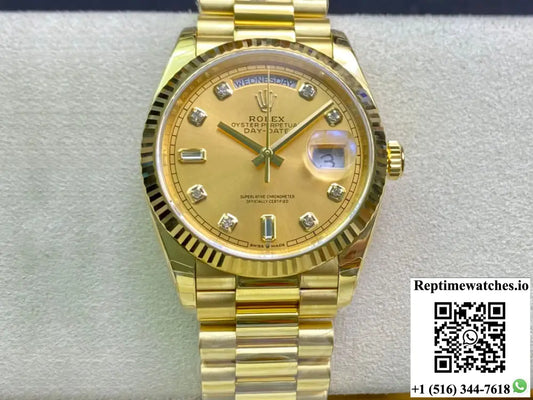 Rolex Day-Date M128238-0008 Yellow Gold EW Factory Champagne Dial AI Factory