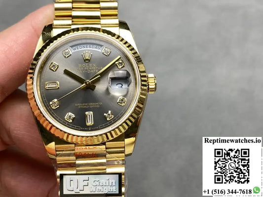 Rolex Day-Date m128238-0022 QF Factory Champagne Gold Strap
