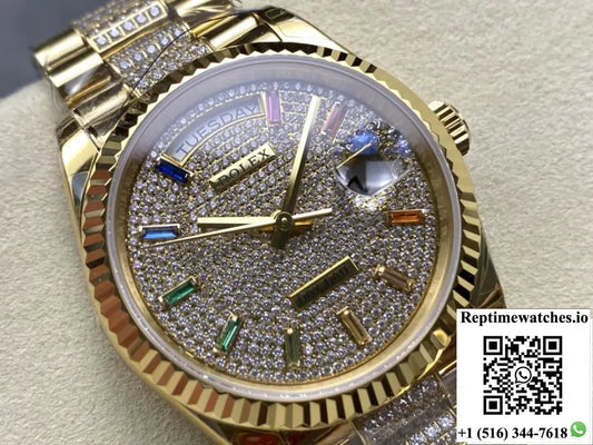 Rolex Day-Date M128238-0052 8+ Factory Diamond Dial Product Photo 1