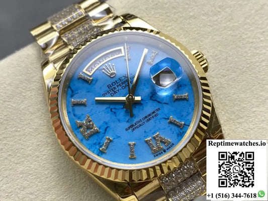 Rolex Day-Date M128238-0072 8+ Factory Diamond Strap AI Factory