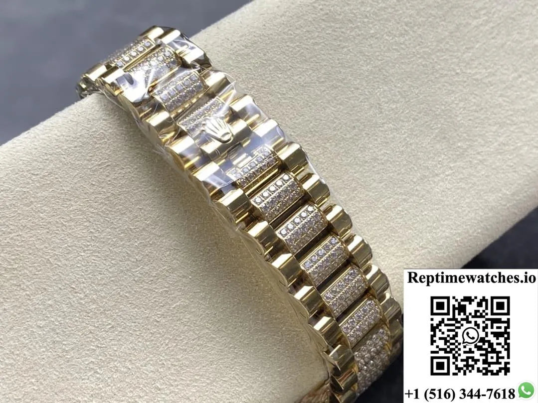 Rolex Day-Date M128238-0077 8+ Factory Gold Color Case-Rep Time Watches