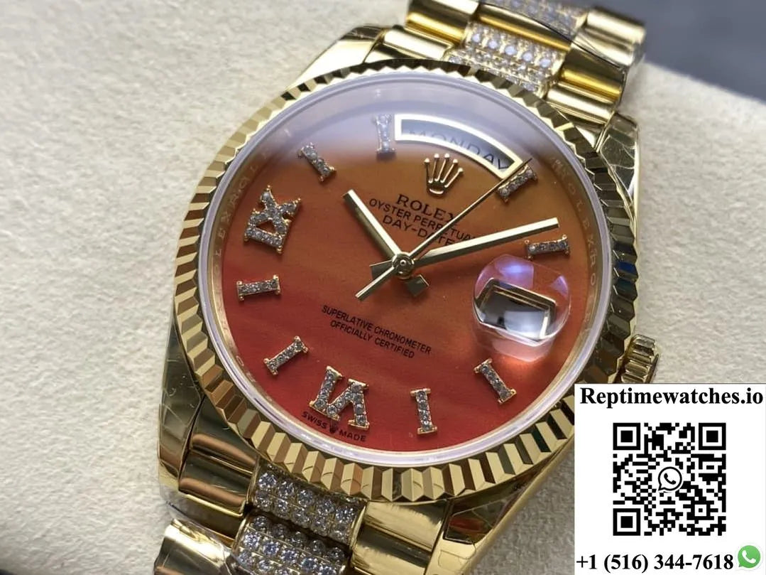 Rolex Day-Date M128238-0089 8+ Factory Gradient Color Dial-Rep Time Watches