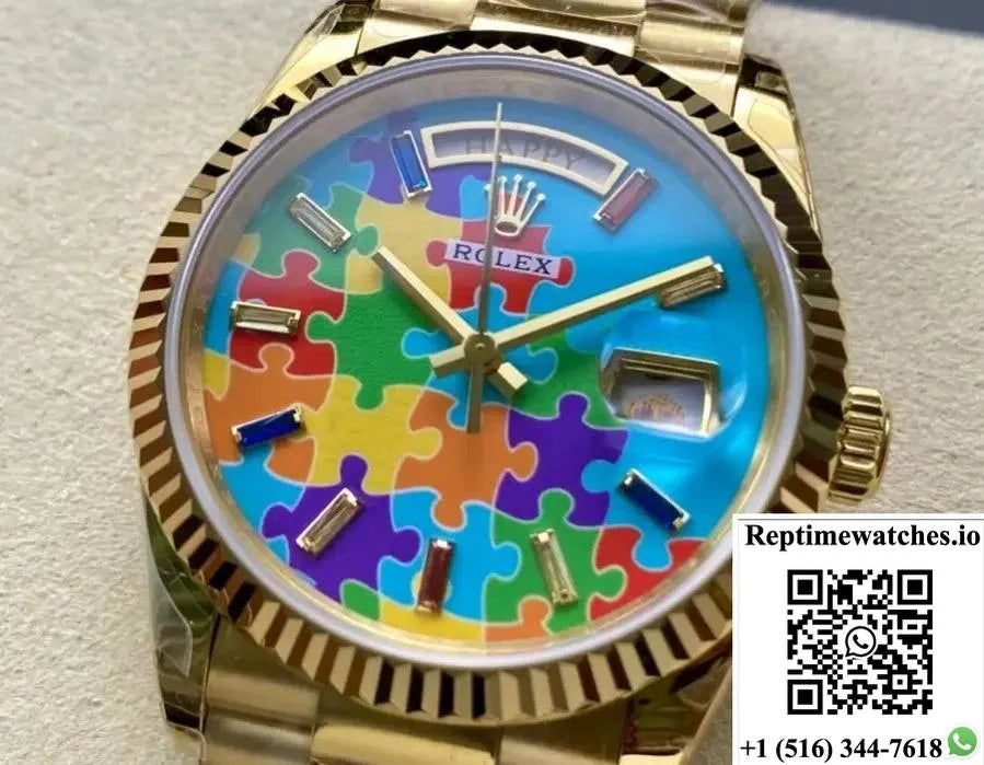 Rolex Day-Date M128238-0106 8+Factory Gold Case-Rep Time Watches
