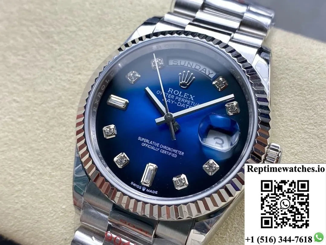 Rolex Day-Date M128239-0023 8+ Factory Stainless Steel Case-Rep Time Watches