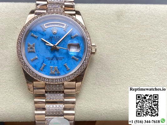 Rolex Day-Date M128345rbr-0065 8+ factory solid case back