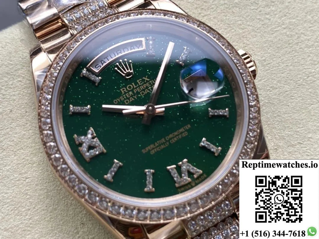 Rolex Day-Date M128345Rbr-0069 8+ Factory Diamond Dial-Rep Time Watches