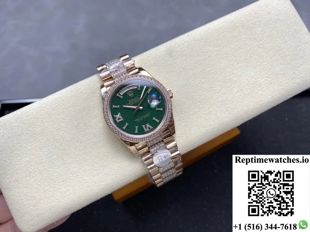 Rolex Day-Date M128345Rbr-0069 8+ Factory Diamond Dial-Rep Time Watches