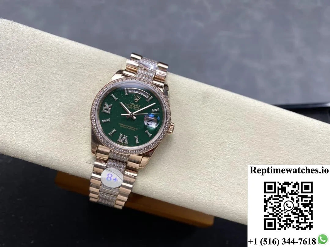 Rolex Day-Date M128345Rbr-0069 8+ Factory Diamond Dial-Rep Time Watches