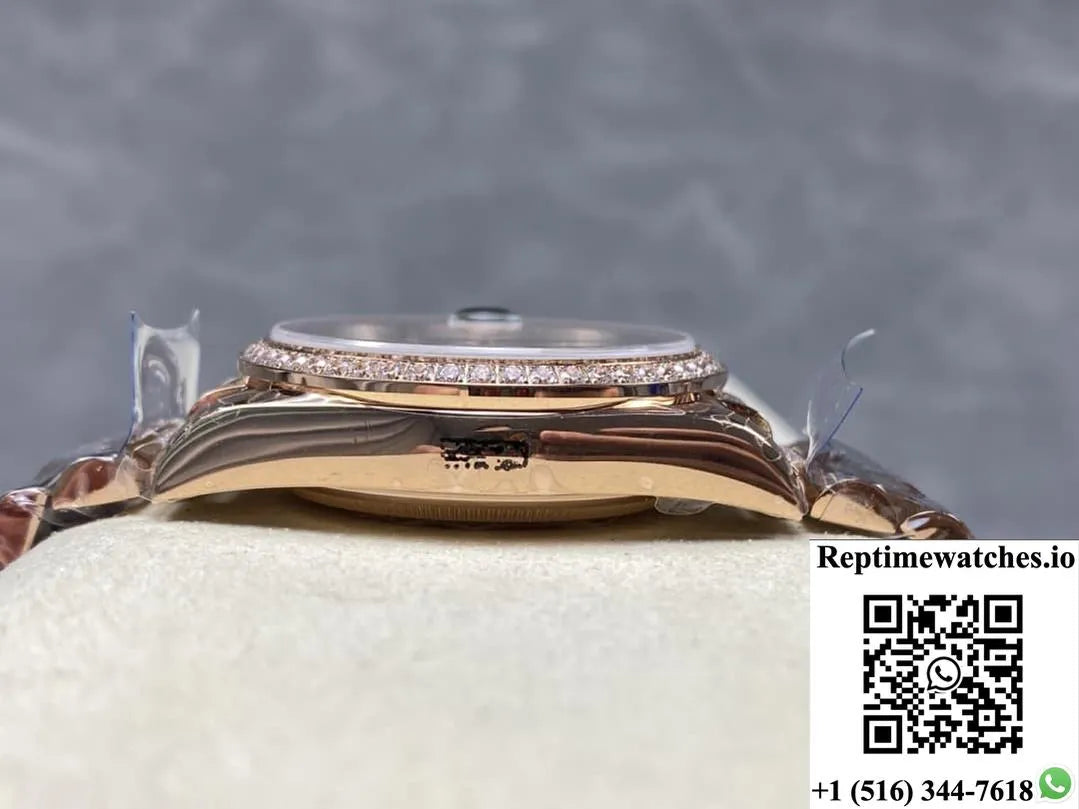 Rolex Day-Date M128345Rbr-0069 8+ Factory Diamond Dial-Rep Time Watches