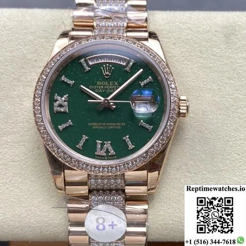 Rolex Day-Date M128345Rbr-0069 8+ Factory Diamond Dial-Rep Time Watches