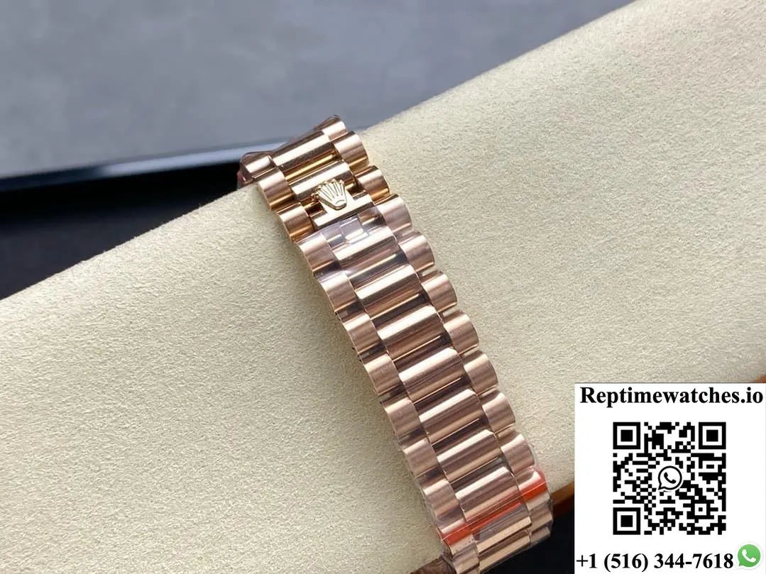 Rolex Day-Date M128345Rbr-0083 8+ Factory Diamond Bezel-Rep Time Watches