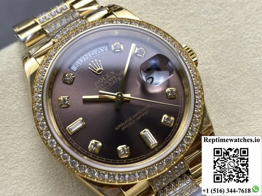 Rolex Day-Date M128348rbr-0007 8+ factory dark grey dial