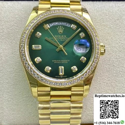 Rolex Day Date M128348Rbr-0035 Ew Factory Yellow Gold-Rep Time Watches