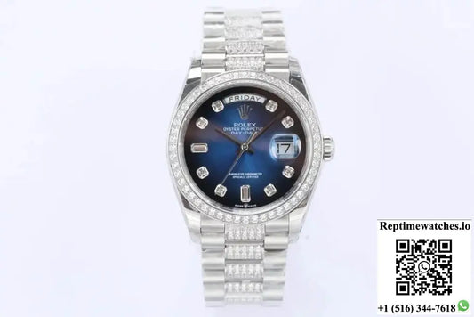 Rolex Day Date M128349RBR-0016 EW Factory Diamond Bezel - Watches