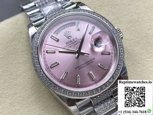Rolex Day-Date M128349RBR-0054 8+ Factory Diamond Strap Product Photo 1