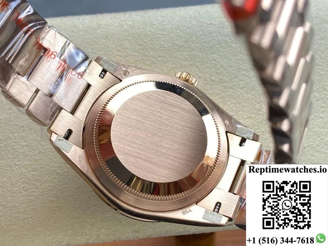 Rolex Day-Date M128395Tbr-0010 8+ Factory Diamond Hour Markers-Rep Time Watches
