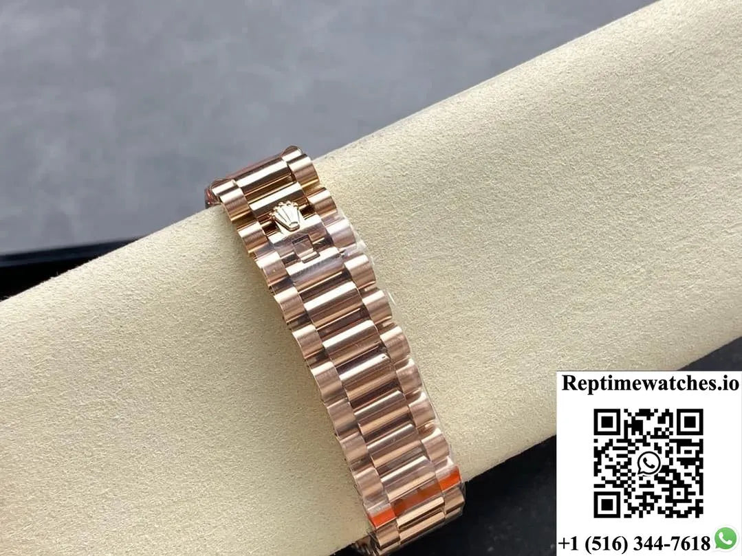 Rolex Day-Date M128395Tbr-0010 8+ Factory Diamond Hour Markers-Rep Time Watches