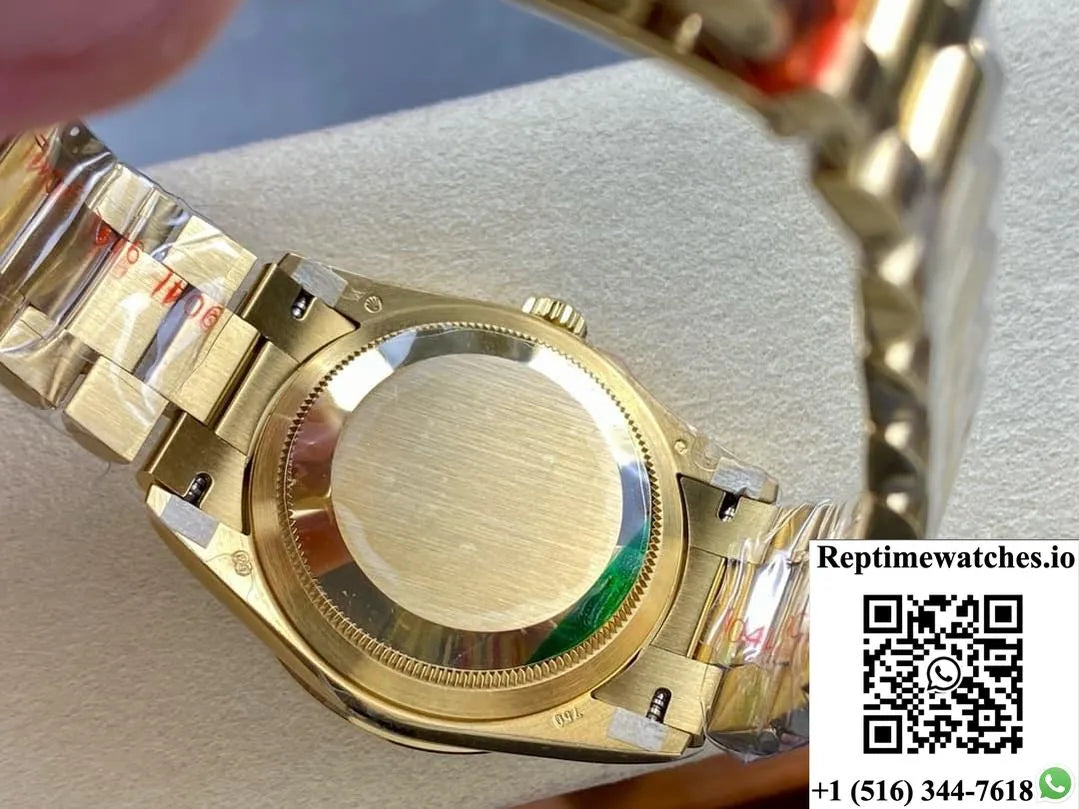 Rolex Day-Date M128398Tbr-0018 8+ Factory Gold Case-Rep Time Watches