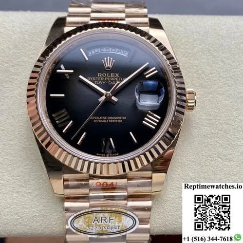 Rolex Day-Date M228235-0055 Ar Factory Rose Gold Color-Rep Time Watches