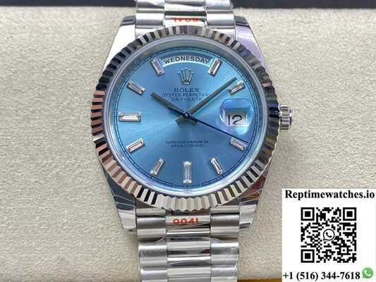Rolex Day Date M228236-0006 Ew Factory Diamond-Set Dial-Rep Time Watches