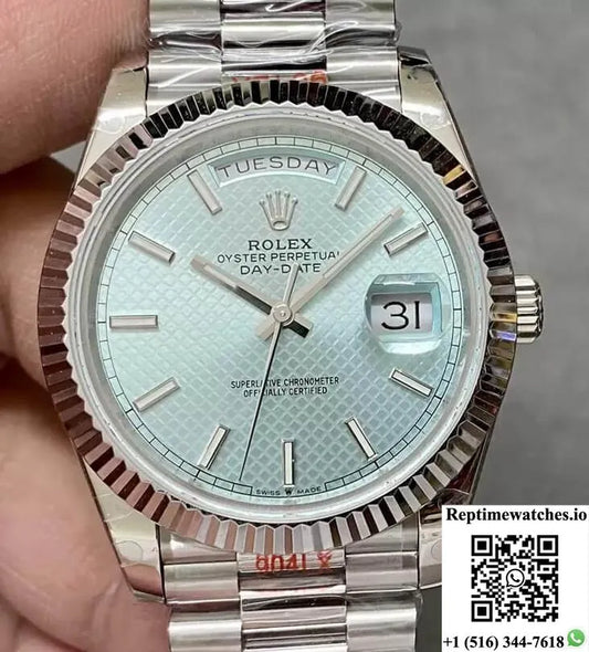 Rolex Day Date M228236 Gm Factory Blue Dial-Rep Time Watches