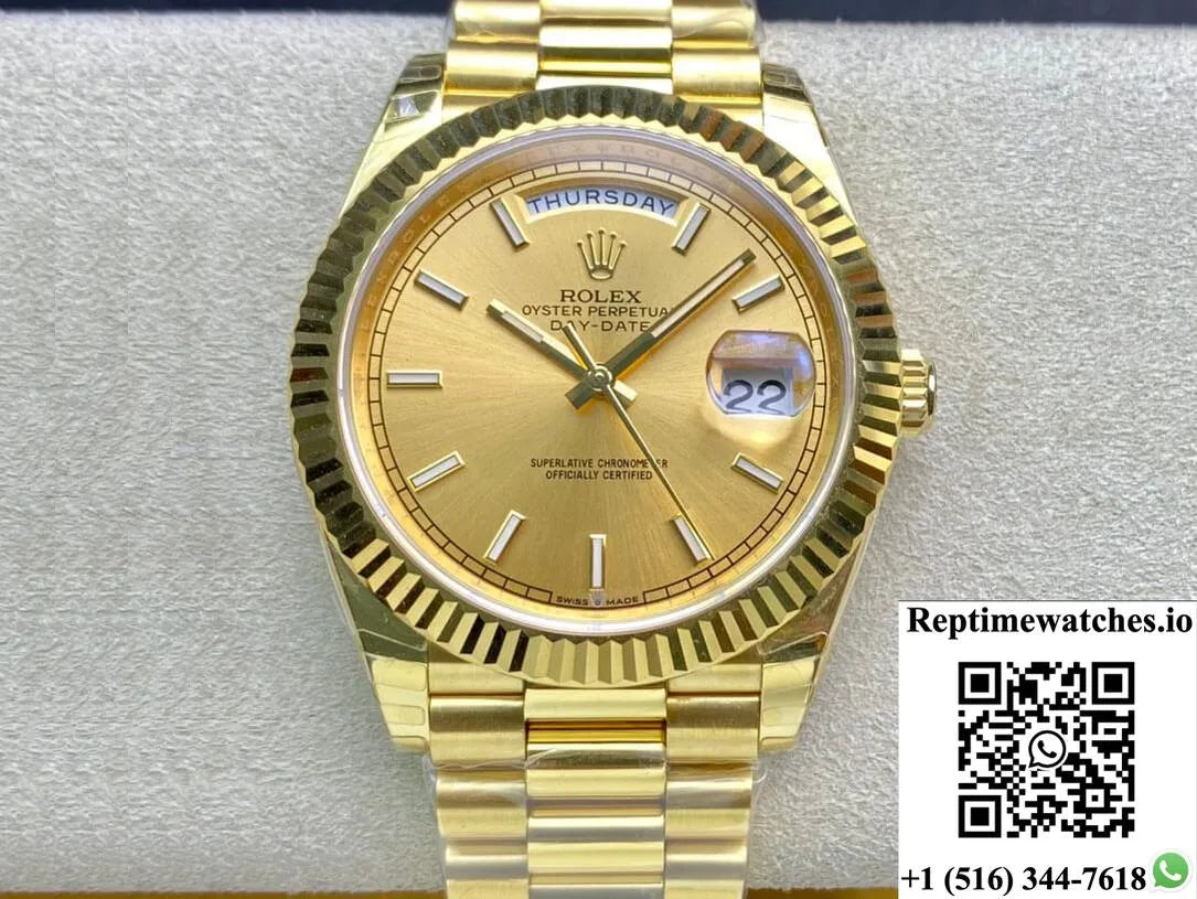 Rolex Day Date M228238-0003 40Mm Ew Factory Gold Dial-Rep Time Watches