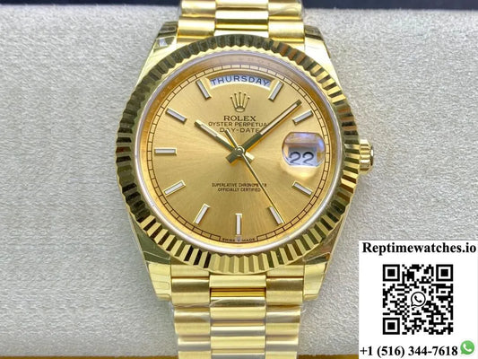 Rolex Day Date M228238-0003 40Mm Ew Factory Gold Dial-Rep Time Watches