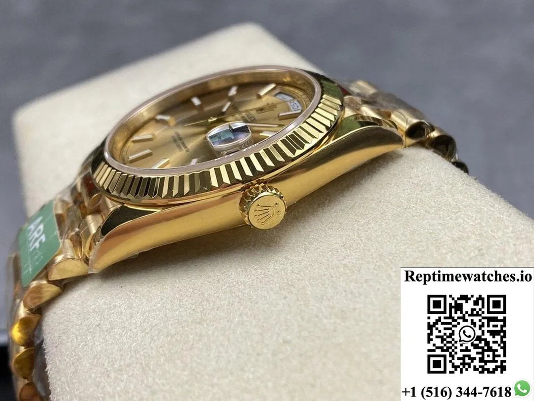 Rolex Day Date M228238-0005 Ar Factory Champagne Dial-Rep Time Watches