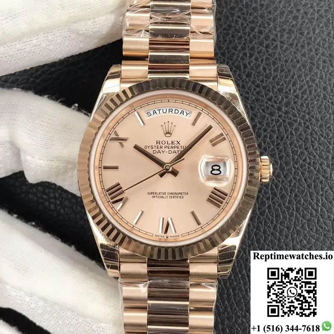 Rolex Day-Date M228238-0006 Ew Factory Rose Gold-Rep Time Watches