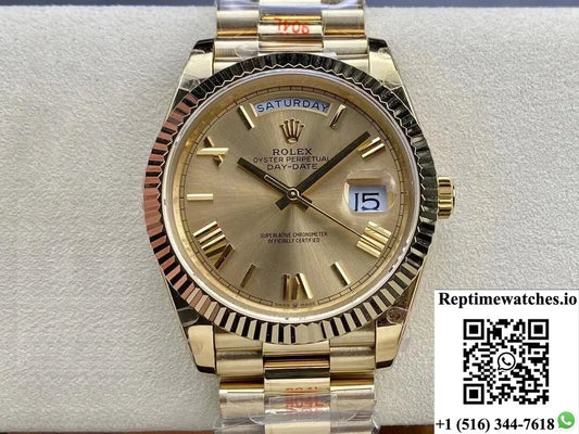 Rolex Day Date M228238-0006 Gm Factory Yellow Gold-Rep Time Watches