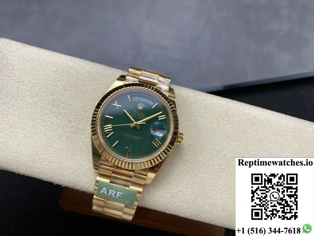 Rolex Day Date M228238-0061 Ar Factory Green Dial-Rep Time Watches