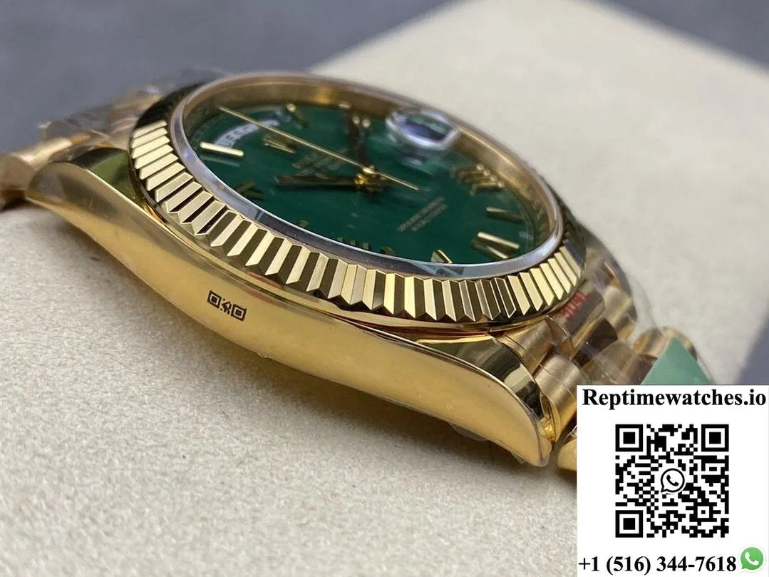 Rolex Day Date M228238-0061 Ar Factory Green Dial-Rep Time Watches