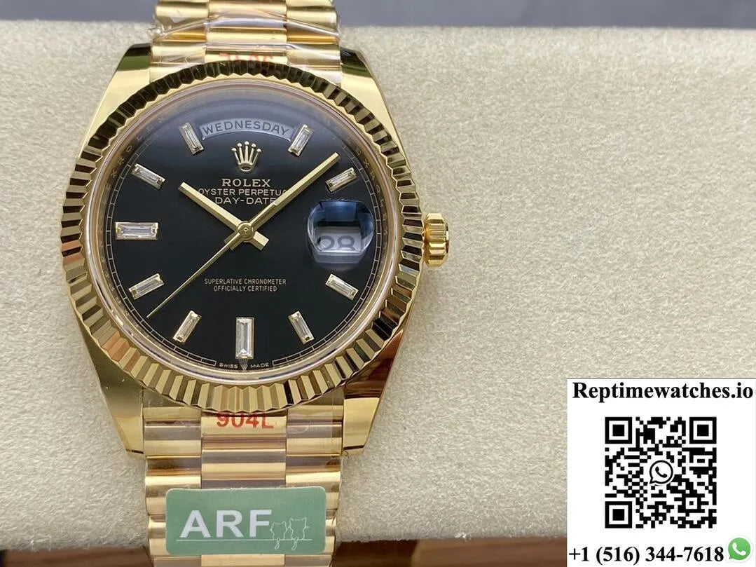 Rolex Day Date M228238-0067 Ar Factory Gold Strap-Rep Time Watches