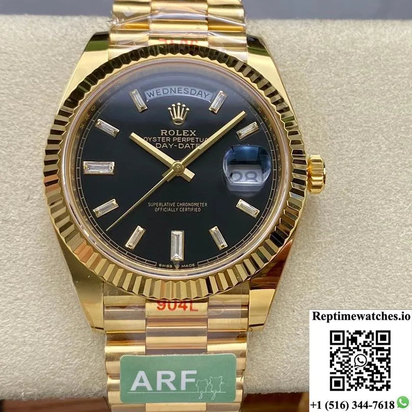 Rolex Day Date M228238-0067 Ar Factory Gold Strap-Rep Time Watches