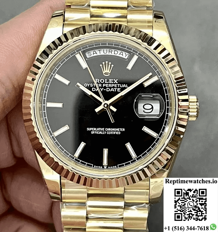 Rolex Day Date M228238-0067 Gm Factory Black Dial-Rep Time Watches