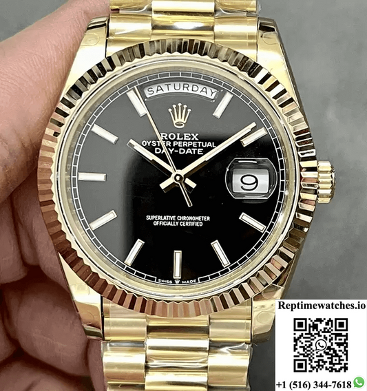 Rolex Day Date M228238-0067 Gm Factory Black Dial-Rep Time Watches