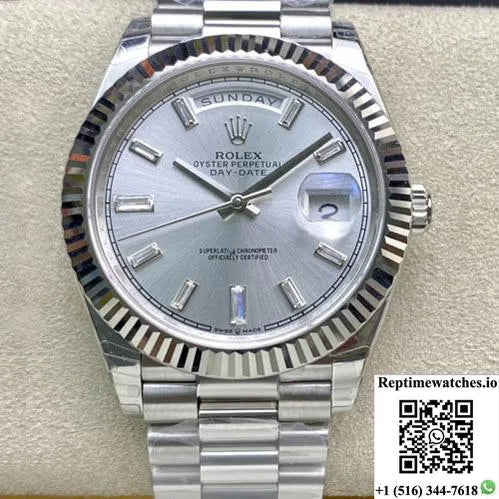 Rolex Day Date M228239-0003 Ew Factory Silver Dial-Rep Time Watches