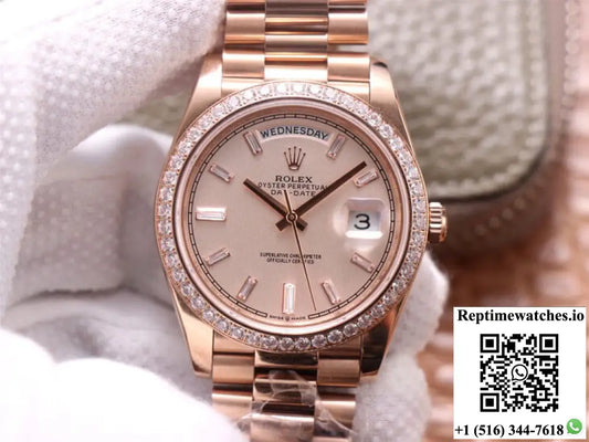 Rolex Day-Date M228345RBR-0007 EW Factory Diamond Dial AI Factory