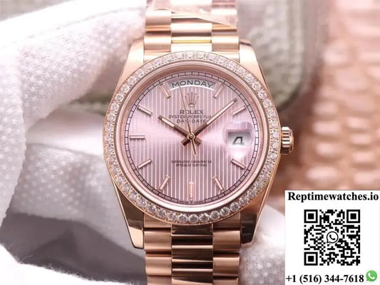 Rolex Day Date M228345Rbr-0010 Ew Factory Rose Gold-Rep Time Watches