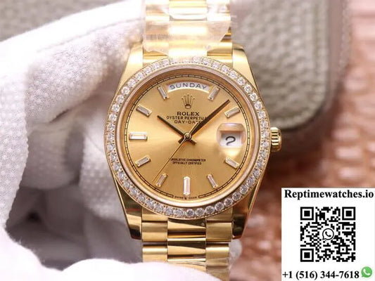 Rolex Day Date M228348Rbr-0002 Ew Factory 18Ct Gold-Rep Time Watches