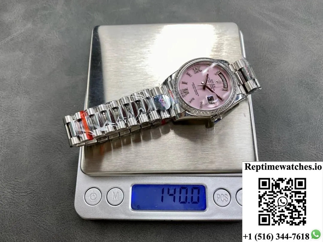 Rolex Day-Date Model M128399Tbr-0009 8+ Factory Diamond Bezel-Rep Time Watches
