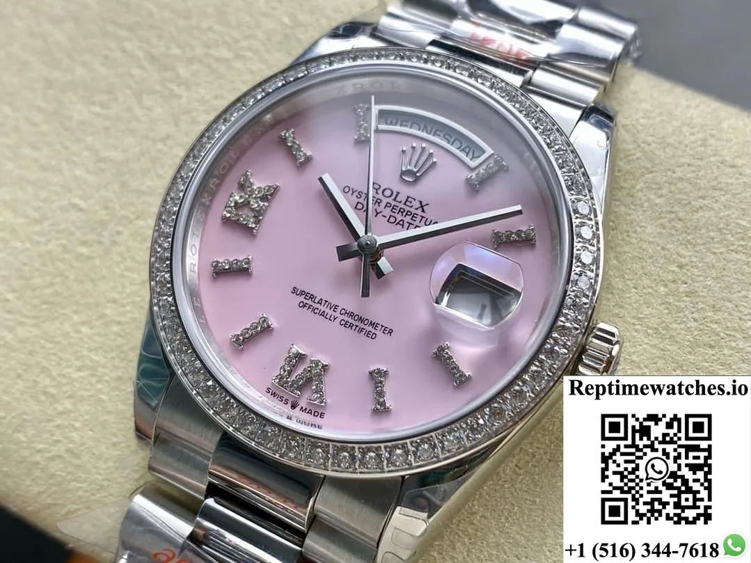 Rolex Day-Date Model M128399Tbr-0009 8+ Factory Diamond Bezel-Rep Time Watches