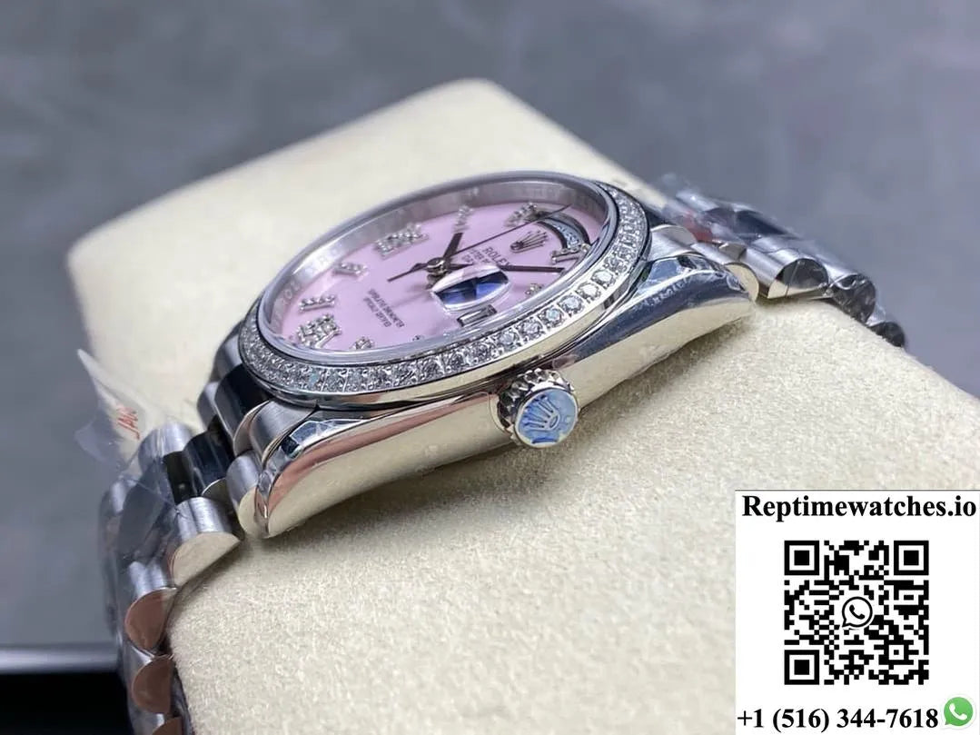 Rolex Day-Date Model M128399Tbr-0009 8+ Factory Diamond Bezel-Rep Time Watches